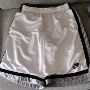 Nike White and Black Sports Shorts
